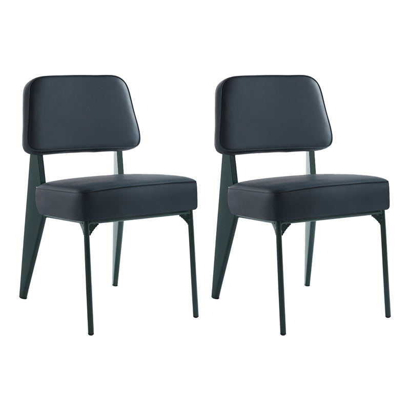 Scandinavian Home Side Chair Open Back Metal Upholstered Dining Room Chair Blue 2 Piece Set Green Clearhalo ' kitchen&dining_furn' 'Dining Chairs' 'Dining Tables & Seating' 'dining_chair' 'furn' 'furn_dining_chair' 'Furniture' 'furniture_dining_chair' 'Kitchen & Dining Furniture' 'kitchen' 3859413