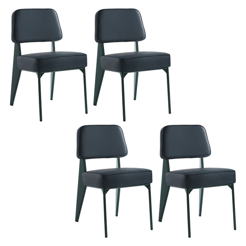 Scandinavian Home Side Chair Open Back Metal Upholstered Dining Room Chair Blue 4 Piece Set Green Clearhalo ' kitchen&dining_furn' 'Dining Chairs' 'Dining Tables & Seating' 'dining_chair' 'furn' 'furn_dining_chair' 'Furniture' 'furniture_dining_chair' 'Kitchen & Dining Furniture' 'kitchen' 3859414