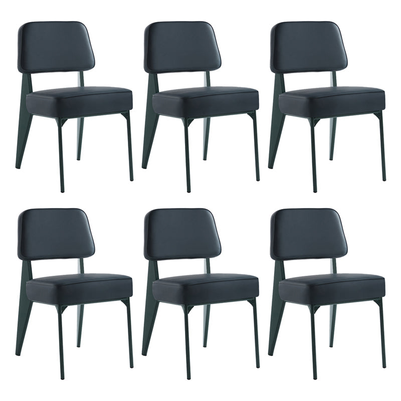 Scandinavian Home Side Chair Open Back Metal Upholstered Dining Room Chair Blue 6 Piece Set Green Clearhalo ' kitchen&dining_furn' 'Dining Chairs' 'Dining Tables & Seating' 'dining_chair' 'furn' 'furn_dining_chair' 'Furniture' 'furniture_dining_chair' 'Kitchen & Dining Furniture' 'kitchen' 3859415