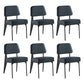 Scandinavian Home Side Chair Open Back Metal Upholstered Dining Room Chair Blue 6 Piece Set Black Clearhalo ' kitchen&dining_furn' 'Dining Chairs' 'Dining Tables & Seating' 'dining_chair' 'furn' 'furn_dining_chair' 'Furniture' 'furniture_dining_chair' 'Kitchen & Dining Furniture' 'kitchen' 3859421
