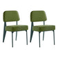 Scandinavian Home Side Chair Open Back Metal Upholstered Dining Room Chair Green 2 Piece Set Green Clearhalo ' kitchen&dining_furn' 'Dining Chairs' 'Dining Tables & Seating' 'dining_chair' 'furn' 'furn_dining_chair' 'Furniture' 'furniture_dining_chair' 'Kitchen & Dining Furniture' 'kitchen' 3859422