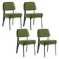 Scandinavian Home Side Chair Open Back Metal Upholstered Dining Room Chair Green 4 Piece Set Green Clearhalo ' kitchen&dining_furn' 'Dining Chairs' 'Dining Tables & Seating' 'dining_chair' 'furn' 'furn_dining_chair' 'Furniture' 'furniture_dining_chair' 'Kitchen & Dining Furniture' 'kitchen' 3859423