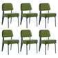 Scandinavian Home Side Chair Open Back Metal Upholstered Dining Room Chair Green 6 Piece Set Green Clearhalo ' kitchen&dining_furn' 'Dining Chairs' 'Dining Tables & Seating' 'dining_chair' 'furn' 'furn_dining_chair' 'Furniture' 'furniture_dining_chair' 'Kitchen & Dining Furniture' 'kitchen' 3859424