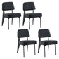 Scandinavian Home Side Chair Open Back Metal Upholstered Dining Room Chair Black 4 Piece Set Black Clearhalo ' kitchen&dining_furn' 'Dining Chairs' 'Dining Tables & Seating' 'dining_chair' 'furn' 'furn_dining_chair' 'Furniture' 'furniture_dining_chair' 'Kitchen & Dining Furniture' 'kitchen' 3859426