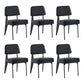 Scandinavian Home Side Chair Open Back Metal Upholstered Dining Room Chair Black 6 Piece Set Black Clearhalo ' kitchen&dining_furn' 'Dining Chairs' 'Dining Tables & Seating' 'dining_chair' 'furn' 'furn_dining_chair' 'Furniture' 'furniture_dining_chair' 'Kitchen & Dining Furniture' 'kitchen' 3859427