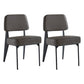 Scandinavian Home Side Chair Open Back Metal Upholstered Dining Room Chair Grey 2 Piece Set Black Clearhalo ' kitchen&dining_furn' 'Dining Chairs' 'Dining Tables & Seating' 'dining_chair' 'furn' 'furn_dining_chair' 'Furniture' 'furniture_dining_chair' 'Kitchen & Dining Furniture' 'kitchen' 3859440