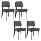Scandinavian Home Side Chair Open Back Metal Upholstered Dining Room Chair Grey 4 Piece Set Black Clearhalo ' kitchen&dining_furn' 'Dining Chairs' 'Dining Tables & Seating' 'dining_chair' 'furn' 'furn_dining_chair' 'Furniture' 'furniture_dining_chair' 'Kitchen & Dining Furniture' 'kitchen' 3859441