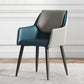 Contemporary Metal Dining Room Armchairs Leather Upholstered Side Chairs for Home Use Dark Blue 1 Piece Clearhalo ' kitchen&dining_furn' 'Dining Chairs' 'Dining Tables & Seating' 'dining_chair' 'furn' 'furn_dining_chair' 'Furniture' 'furniture_dining_chair' 'Kitchen & Dining Furniture' 'kitchen' 3859455