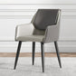 Contemporary Metal Dining Room Armchairs Leather Upholstered Side Chairs for Home Use Dark Gray 1 Piece Clearhalo ' kitchen&dining_furn' 'Dining Chairs' 'Dining Tables & Seating' 'dining_chair' 'furn' 'furn_dining_chair' 'Furniture' 'furniture_dining_chair' 'Kitchen & Dining Furniture' 'kitchen' 3859473