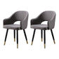Glam Metal Dining Room Armchairs Open Back Dining Side Chair for Home Use Dark Gray 2 Piece Set Clearhalo ' kitchen&dining_furn' 'Dining Chairs' 'Dining Tables & Seating' 'dining_chair' 'furn' 'furn_dining_chair' 'Furniture' 'furniture_dining_chair' 'Kitchen & Dining Furniture' 'kitchen' 3859482