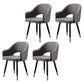 Glam Metal Dining Room Armchairs Open Back Dining Side Chair for Home Use Dark Gray 4 Piece Set Clearhalo ' kitchen&dining_furn' 'Dining Chairs' 'Dining Tables & Seating' 'dining_chair' 'furn' 'furn_dining_chair' 'Furniture' 'furniture_dining_chair' 'Kitchen & Dining Furniture' 'kitchen' 3859484