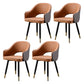 Glam Metal Dining Room Armchairs Open Back Dining Side Chair for Home Use Khaki 4 Piece Set Clearhalo ' kitchen&dining_furn' 'Dining Chairs' 'Dining Tables & Seating' 'dining_chair' 'furn' 'furn_dining_chair' 'Furniture' 'furniture_dining_chair' 'Kitchen & Dining Furniture' 'kitchen' 3859489