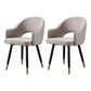 Glam Metal Dining Room Armchairs Open Back Dining Side Chair for Home Use Light Gray 2 Piece Set Clearhalo ' kitchen&dining_furn' 'Dining Chairs' 'Dining Tables & Seating' 'dining_chair' 'furn' 'furn_dining_chair' 'Furniture' 'furniture_dining_chair' 'Kitchen & Dining Furniture' 'kitchen' 3859493