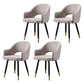 Glam Metal Dining Room Armchairs Open Back Dining Side Chair for Home Use Light Gray 4 Piece Set Clearhalo ' kitchen&dining_furn' 'Dining Chairs' 'Dining Tables & Seating' 'dining_chair' 'furn' 'furn_dining_chair' 'Furniture' 'furniture_dining_chair' 'Kitchen & Dining Furniture' 'kitchen' 3859496