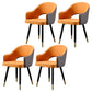 Glam Metal Dining Room Armchairs Open Back Dining Side Chair for Home Use Orange-Gray 4 Piece Set Clearhalo ' kitchen&dining_furn' 'Dining Chairs' 'Dining Tables & Seating' 'dining_chair' 'furn' 'furn_dining_chair' 'Furniture' 'furniture_dining_chair' 'Kitchen & Dining Furniture' 'kitchen' 3859500
