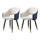 Glam Metal Dining Room Armchairs Open Back Dining Side Chair for Home Use White-Blue 2 Piece Set Clearhalo ' kitchen&dining_furn' 'Dining Chairs' 'Dining Tables & Seating' 'dining_chair' 'furn' 'furn_dining_chair' 'Furniture' 'furniture_dining_chair' 'Kitchen & Dining Furniture' 'kitchen' 3859502