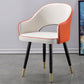 Glam Metal Dining Room Armchairs Open Back Dining Side Chair for Home Use White-Saffron 1 Piece Clearhalo ' kitchen&dining_furn' 'Dining Chairs' 'Dining Tables & Seating' 'dining_chair' 'furn' 'furn_dining_chair' 'Furniture' 'furniture_dining_chair' 'Kitchen & Dining Furniture' 'kitchen' 3859504