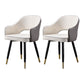 Glam Metal Dining Room Armchairs Open Back Dining Side Chair for Home Use White-Gray 2 Piece Set Clearhalo ' kitchen&dining_furn' 'Dining Chairs' 'Dining Tables & Seating' 'dining_chair' 'furn' 'furn_dining_chair' 'Furniture' 'furniture_dining_chair' 'Kitchen & Dining Furniture' 'kitchen' 3859508