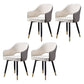 Glam Metal Dining Room Armchairs Open Back Dining Side Chair for Home Use White-Gray 4 Piece Set Clearhalo ' kitchen&dining_furn' 'Dining Chairs' 'Dining Tables & Seating' 'dining_chair' 'furn' 'furn_dining_chair' 'Furniture' 'furniture_dining_chair' 'Kitchen & Dining Furniture' 'kitchen' 3859509