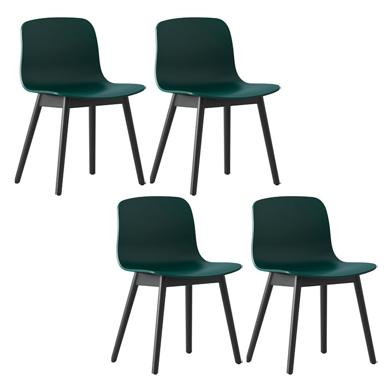 Wood Scandinavian Coffee Shop Chair Parsons Matte Finish Dining Chair (Set of 4) Navy Black Clearhalo ' kitchen&dining_furn' 'Dining Chairs' 'Dining Tables & Seating' 'dining_chair' 'furn' 'furn_dining_chair' 'Furniture' 'furniture_dining_chair' 'Kitchen & Dining Furniture' 'kitchen' 3859520