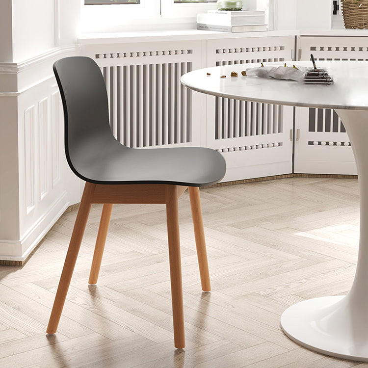 Wood Scandinavian Coffee Shop Chair Parsons Matte Finish Dining Chair (Set of 4) Clearhalo ' kitchen&dining_furn' 'Dining Chairs' 'Dining Tables & Seating' 'dining_chair' 'furn' 'furn_dining_chair' 'Furniture' 'furniture_dining_chair' 'Kitchen & Dining Furniture' 'kitchen' 3859525