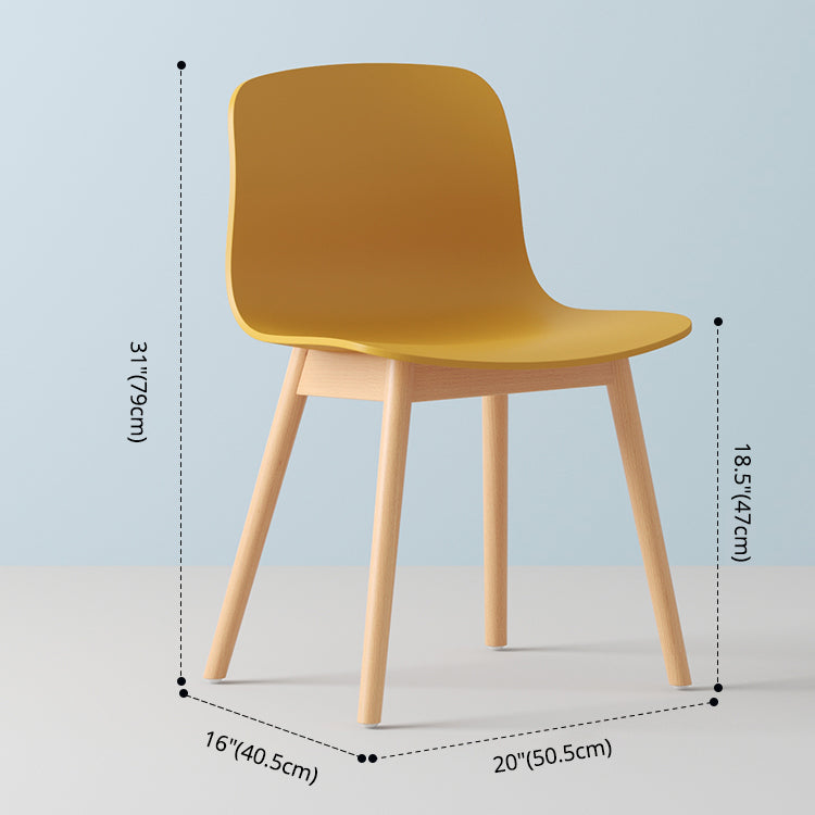 Wood Scandinavian Coffee Shop Chair Parsons Matte Finish Dining Chair (Set of 4) Clearhalo ' kitchen&dining_furn' 'Dining Chairs' 'Dining Tables & Seating' 'dining_chair' 'furn' 'furn_dining_chair' 'Furniture' 'furniture_dining_chair' 'Kitchen & Dining Furniture' 'kitchen' 3859528