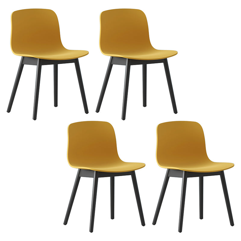 Wood Scandinavian Coffee Shop Chair Parsons Matte Finish Dining Chair (Set of 4) Golden Black Clearhalo ' kitchen&dining_furn' 'Dining Chairs' 'Dining Tables & Seating' 'dining_chair' 'furn' 'furn_dining_chair' 'Furniture' 'furniture_dining_chair' 'Kitchen & Dining Furniture' 'kitchen' 3859532