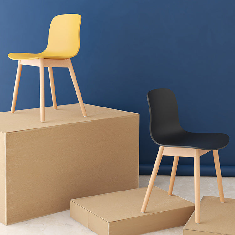 Wood Scandinavian Coffee Shop Chair Parsons Matte Finish Dining Chair (Set of 4) Clearhalo ' kitchen&dining_furn' 'Dining Chairs' 'Dining Tables & Seating' 'dining_chair' 'furn' 'furn_dining_chair' 'Furniture' 'furniture_dining_chair' 'Kitchen & Dining Furniture' 'kitchen' 3859535