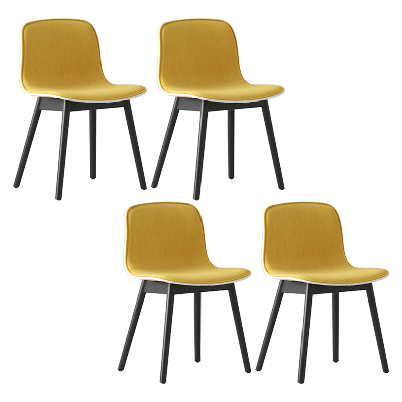 Wood Scandinavian Coffee Shop Chair Parsons Matte Finish Dining Chair (Set of 4) Ginger Black Clearhalo ' kitchen&dining_furn' 'Dining Chairs' 'Dining Tables & Seating' 'dining_chair' 'furn' 'furn_dining_chair' 'Furniture' 'furniture_dining_chair' 'Kitchen & Dining Furniture' 'kitchen' 3859537