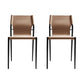 Contemporary Leather Dining Side Chair Matte Finish Solid Back Dining Chair (Set of 2) Tan Clearhalo ' kitchen&dining_furn' 'Dining Chairs' 'Dining Tables & Seating' 'dining_chair' 'furn' 'furn_dining_chair' 'Furniture' 'furniture_dining_chair' 'Kitchen & Dining Furniture' 'kitchen' 3859547