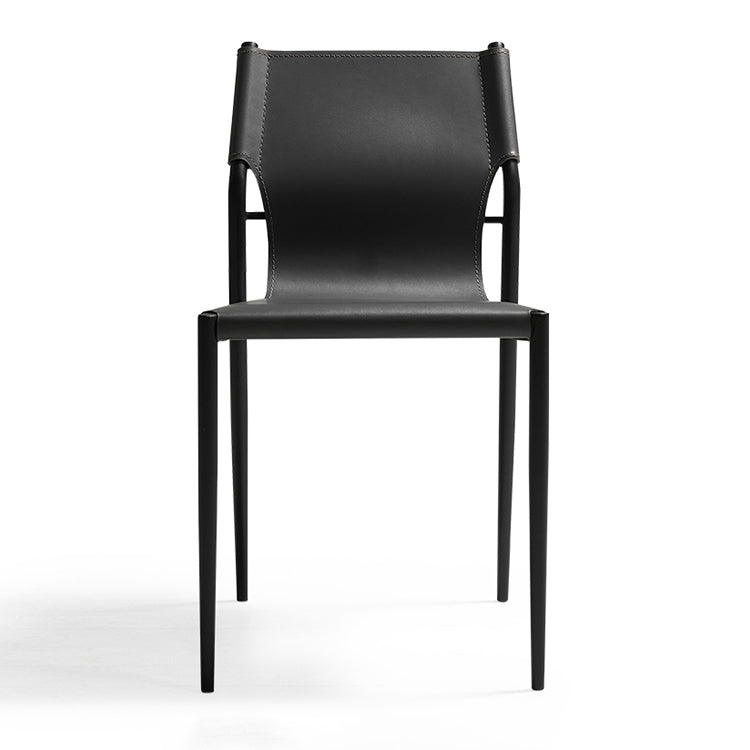 Contemporary Leather Dining Side Chair Matte Finish Solid Back Dining Chair (Set of 2) Clearhalo ' kitchen&dining_furn' 'Dining Chairs' 'Dining Tables & Seating' 'dining_chair' 'furn' 'furn_dining_chair' 'Furniture' 'furniture_dining_chair' 'Kitchen & Dining Furniture' 'kitchen' 3859550