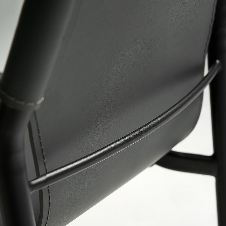 Contemporary Leather Dining Side Chair Matte Finish Solid Back Dining Chair (Set of 2) Clearhalo ' kitchen&dining_furn' 'Dining Chairs' 'Dining Tables & Seating' 'dining_chair' 'furn' 'furn_dining_chair' 'Furniture' 'furniture_dining_chair' 'Kitchen & Dining Furniture' 'kitchen' 3859551