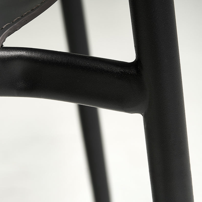 Contemporary Leather Dining Side Chair Matte Finish Solid Back Dining Chair (Set of 2) Clearhalo ' kitchen&dining_furn' 'Dining Chairs' 'Dining Tables & Seating' 'dining_chair' 'furn' 'furn_dining_chair' 'Furniture' 'furniture_dining_chair' 'Kitchen & Dining Furniture' 'kitchen' 3859552