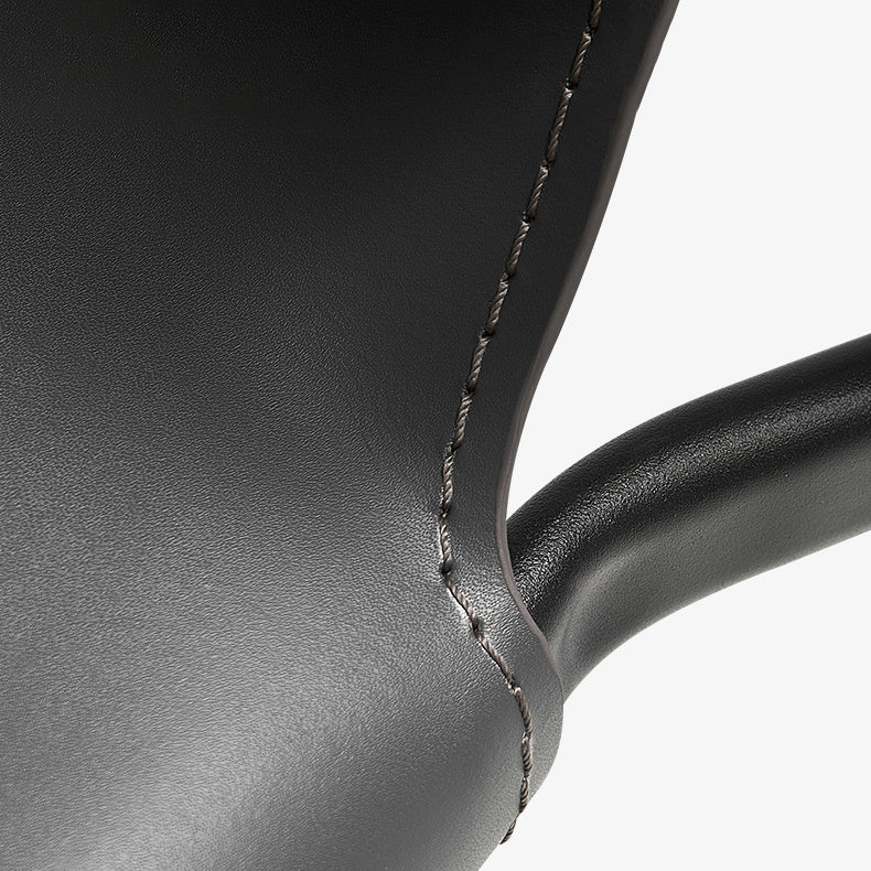 Contemporary Leather Dining Side Chair Matte Finish Solid Back Dining Chair (Set of 2) Clearhalo ' kitchen&dining_furn' 'Dining Chairs' 'Dining Tables & Seating' 'dining_chair' 'furn' 'furn_dining_chair' 'Furniture' 'furniture_dining_chair' 'Kitchen & Dining Furniture' 'kitchen' 3859554