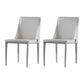 Designer Style Leather Restaurant Chair Matte Finish Parsons Dining Chair (Set of 2) Light Gray Clearhalo ' kitchen&dining_furn' 'Dining Chairs' 'Dining Tables & Seating' 'dining_chair' 'furn' 'furn_dining_chair' 'Furniture' 'furniture_dining_chair' 'Kitchen & Dining Furniture' 'kitchen' 3859565
