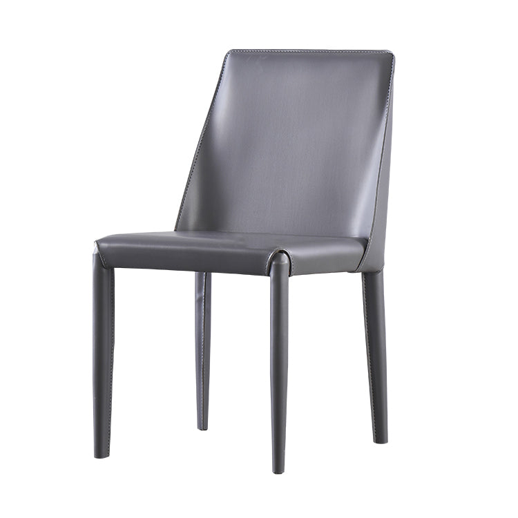 Designer Style Leather Restaurant Chair Matte Finish Parsons Dining Chair (Set of 2) Clearhalo ' kitchen&dining_furn' 'Dining Chairs' 'Dining Tables & Seating' 'dining_chair' 'furn' 'furn_dining_chair' 'Furniture' 'furniture_dining_chair' 'Kitchen & Dining Furniture' 'kitchen' 3859566