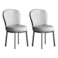 Contemporary Style Upholstered Side Chairs Solid Back Armless Chair for Home Use Grey 2 Piece Set Black Clearhalo ' kitchen&dining_furn' 'Dining Chairs' 'Dining Tables & Seating' 'dining_chair' 'furn' 'furn_dining_chair' 'Furniture' 'furniture_dining_chair' 'Kitchen & Dining Furniture' 'kitchen' 3859579