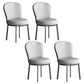 Contemporary Style Upholstered Side Chairs Solid Back Armless Chair for Home Use Grey 4 Piece Set Black Clearhalo ' kitchen&dining_furn' 'Dining Chairs' 'Dining Tables & Seating' 'dining_chair' 'furn' 'furn_dining_chair' 'Furniture' 'furniture_dining_chair' 'Kitchen & Dining Furniture' 'kitchen' 3859580