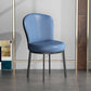 Contemporary Style Upholstered Side Chairs Solid Back Armless Chair for Home Use Blue 1 Piece Black Clearhalo ' kitchen&dining_furn' 'Dining Chairs' 'Dining Tables & Seating' 'dining_chair' 'furn' 'furn_dining_chair' 'Furniture' 'furniture_dining_chair' 'Kitchen & Dining Furniture' 'kitchen' 3859588