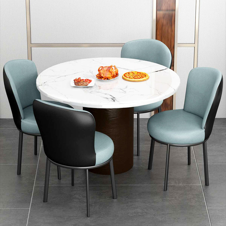 Contemporary Style Upholstered Side Chairs Solid Back Armless Chair for Home Use Clearhalo ' kitchen&dining_furn' 'Dining Chairs' 'Dining Tables & Seating' 'dining_chair' 'furn' 'furn_dining_chair' 'Furniture' 'furniture_dining_chair' 'Kitchen & Dining Furniture' 'kitchen' 3859596