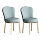 Contemporary Style Upholstered Side Chairs Solid Back Armless Chair for Home Use Green 2 Piece Set Brass Gold Clearhalo ' kitchen&dining_furn' 'Dining Chairs' 'Dining Tables & Seating' 'dining_chair' 'furn' 'furn_dining_chair' 'Furniture' 'furniture_dining_chair' 'Kitchen & Dining Furniture' 'kitchen' 3859597