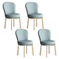 Contemporary Style Upholstered Side Chairs Solid Back Armless Chair for Home Use Green 4 Piece Set Brass Gold Clearhalo ' kitchen&dining_furn' 'Dining Chairs' 'Dining Tables & Seating' 'dining_chair' 'furn' 'furn_dining_chair' 'Furniture' 'furniture_dining_chair' 'Kitchen & Dining Furniture' 'kitchen' 3859598