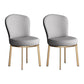 Contemporary Style Upholstered Side Chairs Solid Back Armless Chair for Home Use Grey 2 Piece Set Brass Gold Clearhalo ' kitchen&dining_furn' 'Dining Chairs' 'Dining Tables & Seating' 'dining_chair' 'furn' 'furn_dining_chair' 'Furniture' 'furniture_dining_chair' 'Kitchen & Dining Furniture' 'kitchen' 3859602