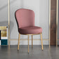 Contemporary Style Upholstered Side Chairs Solid Back Armless Chair for Home Use Red 1 Piece Brass Gold Clearhalo ' kitchen&dining_furn' 'Dining Chairs' 'Dining Tables & Seating' 'dining_chair' 'furn' 'furn_dining_chair' 'Furniture' 'furniture_dining_chair' 'Kitchen & Dining Furniture' 'kitchen' 3859604