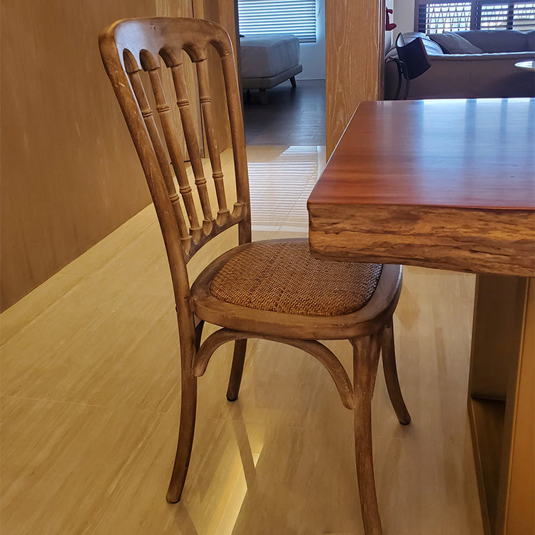 Wood Farmhouse Patio Dining Side Chair Natural Slat Back Dining Chairs Clearhalo ' kitchen&dining_furn' 'Dining Chairs' 'Dining Tables & Seating' 'dining_chair' 'furn' 'furn_dining_chair' 'Furniture' 'furniture_dining_chair' 'Kitchen & Dining Furniture' 'kitchen' 3859616