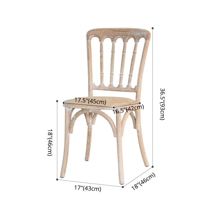 Wood Farmhouse Patio Dining Side Chair Natural Slat Back Dining Chairs Clearhalo ' kitchen&dining_furn' 'Dining Chairs' 'Dining Tables & Seating' 'dining_chair' 'furn' 'furn_dining_chair' 'Furniture' 'furniture_dining_chair' 'Kitchen & Dining Furniture' 'kitchen' 3859631