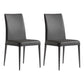 Modern Style Armless Dining Chair Leather Upholstered Solid Back Dining Chairs (Set of 2) Grey Clearhalo ' kitchen&dining_furn' 'Dining Chairs' 'Dining Tables & Seating' 'dining_chair' 'furn' 'furn_dining_chair' 'Furniture' 'furniture_dining_chair' 'Kitchen & Dining Furniture' 'kitchen' 3859638