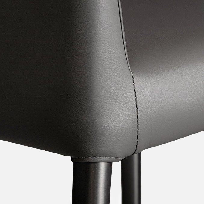 Modern Style Armless Dining Chair Leather Upholstered Solid Back Dining Chairs (Set of 2) Clearhalo ' kitchen&dining_furn' 'Dining Chairs' 'Dining Tables & Seating' 'dining_chair' 'furn' 'furn_dining_chair' 'Furniture' 'furniture_dining_chair' 'Kitchen & Dining Furniture' 'kitchen' 3859644