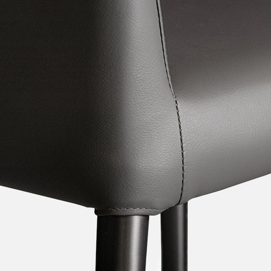 Modern Style Armless Dining Chair Leather Upholstered Solid Back Dining Chairs (Set of 2) Clearhalo ' kitchen&dining_furn' 'Dining Chairs' 'Dining Tables & Seating' 'dining_chair' 'furn' 'furn_dining_chair' 'Furniture' 'furniture_dining_chair' 'Kitchen & Dining Furniture' 'kitchen' 3859644