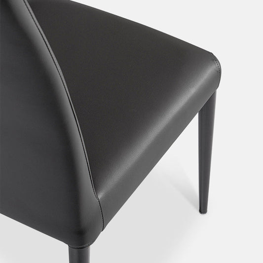 Modern Style Armless Dining Chair Leather Upholstered Solid Back Dining Chairs (Set of 2) Clearhalo ' kitchen&dining_furn' 'Dining Chairs' 'Dining Tables & Seating' 'dining_chair' 'furn' 'furn_dining_chair' 'Furniture' 'furniture_dining_chair' 'Kitchen & Dining Furniture' 'kitchen' 3859645